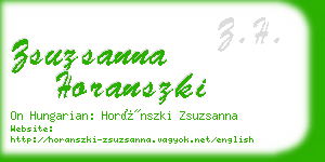 zsuzsanna horanszki business card